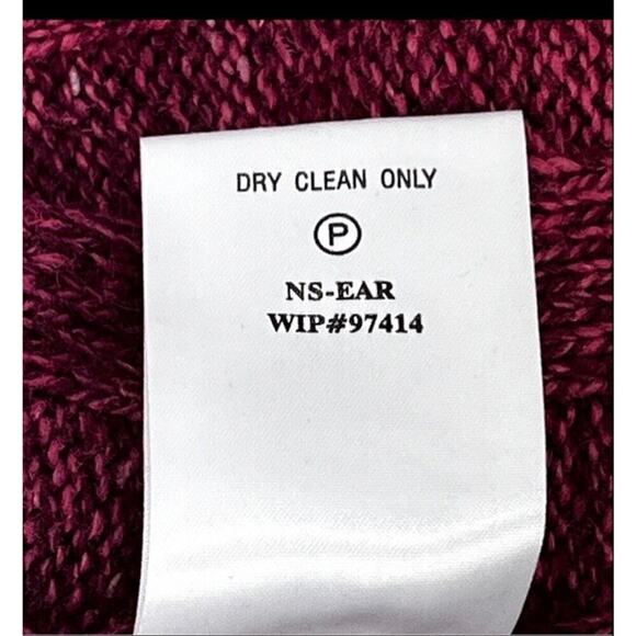 Woolrich 1/4-Zip Wool Blend Sweater Women Lg Petite Rosebud Red Nordic Winter - Picture 6 of 10